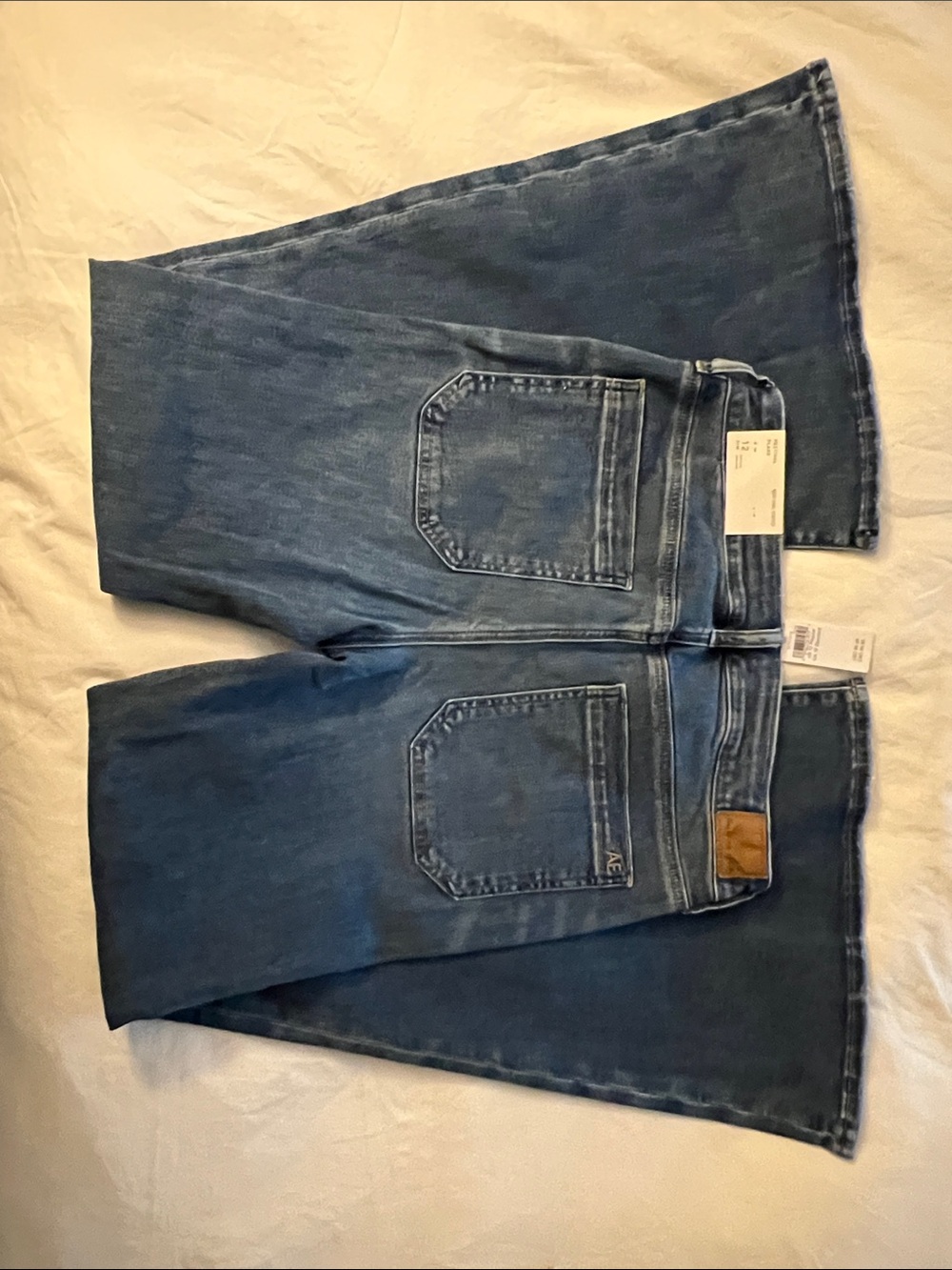 American Eagle Outfitters Women's Dark Blue Flare Jeans - Picture 5 of 5